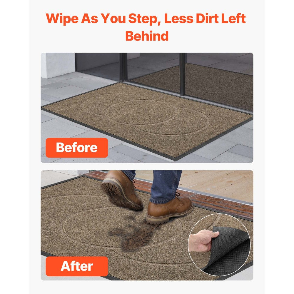 Front Door Mat, 1194 x 813 mm Commercial Floor Mat for Indoor and Outdoor, Modern Stylish Carpet with TPE Backing, Heavy