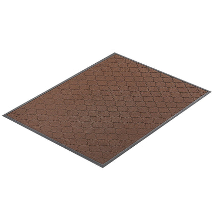 Front Door Mat, 1194 x 889 mm Commercial Floor Mat for Indoor and Outdoor, Modern Stylish Carpet with TPE Backing, Heavy Duty Washable Entry Industrial Rug for Hallway, Balcony, Garage, Brown
