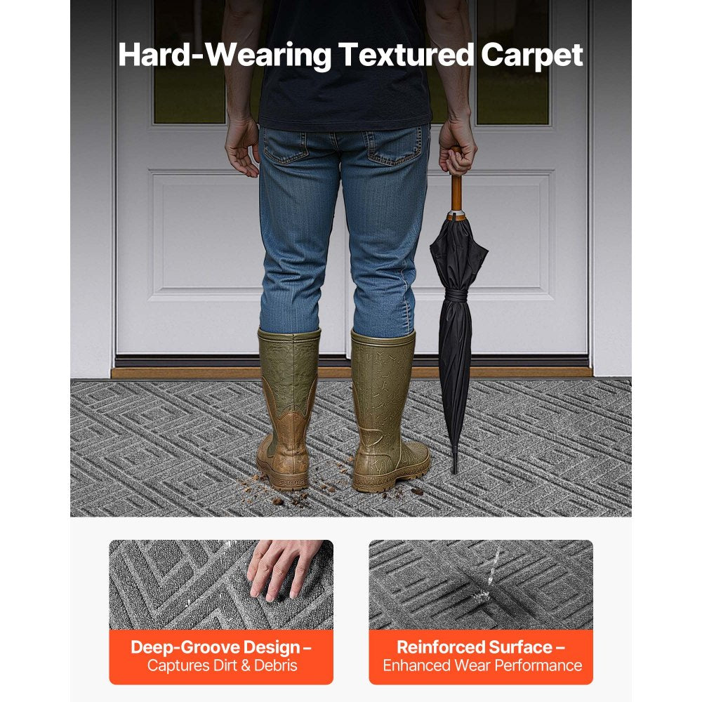 Front Door Mat, 1562 x 914 mm Commercial Floor Mat for Indoor and Outdoor, Modern Stylish Carpet with TPE Backing, Heavy