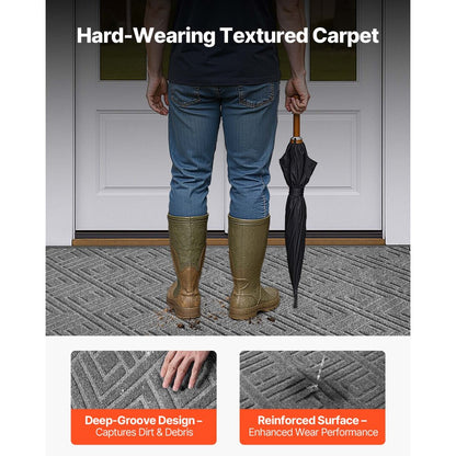 Front Door Mat, 1562 x 914 mm Commercial Floor Mat for Indoor and Outdoor, Modern Stylish Carpet with TPE Backing, Heavy