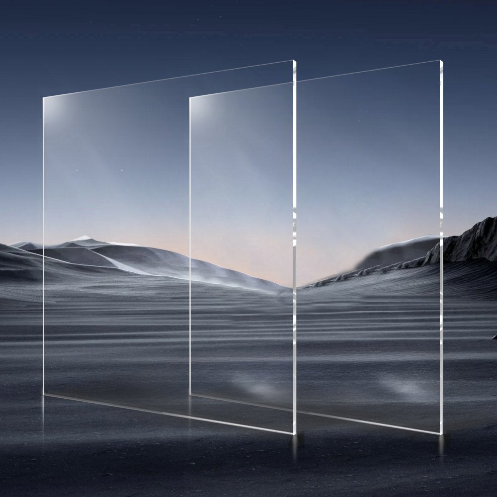 2-Pack Plexiglass Acrylic Sheets 610 x 914 mm Plastic Sheets 6 mm Thick