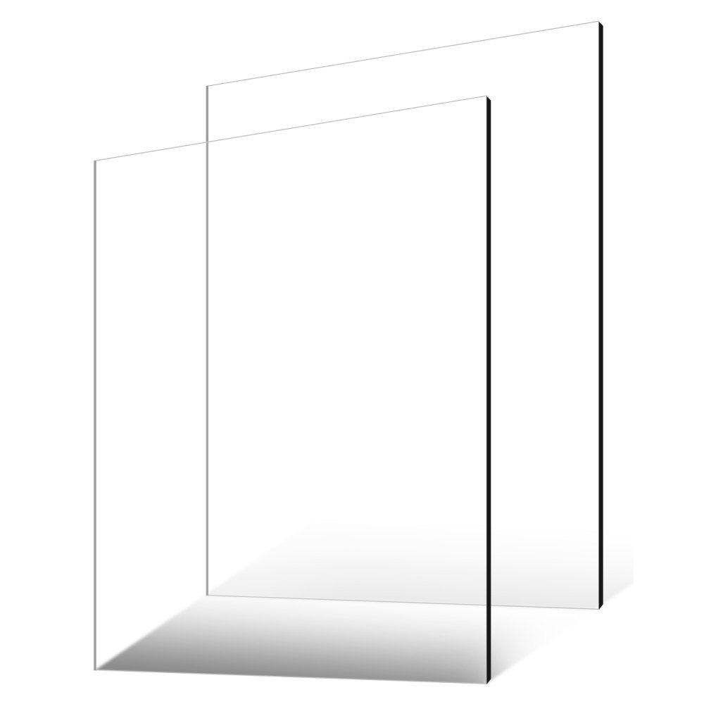 2-Pack Plexiglass Acrylic Sheets 610 x 914 mm Plastic Sheets 6 mm Thick