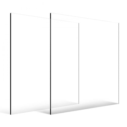 2-Pack Plexiglass Acrylic Sheets 610 x 914 mm Plastic Sheets 6 mm Thick