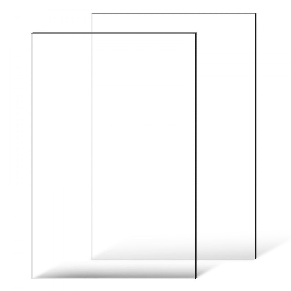 2-Pack Plexiglass Acrylic Sheets 610 x 914 mm Plastic Sheets 6 mm Thick