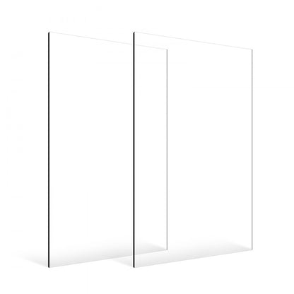 VEVOR 2-Pack Plexiglass Acrylic Sheets 610 x 1219 mm Plastic Sheets 3 mm Thick