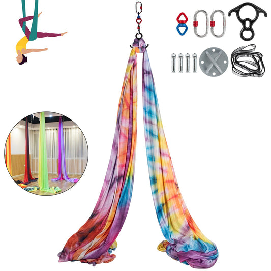 VEVOR Aerial Silks 10 Meters Long Yoga Swing Kit Yoga Hammock Flying Dance Aerial