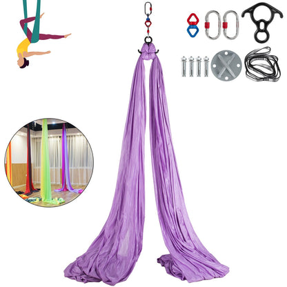 Aerial Yoga Hammock Set, 2.8x10m Swing for Home & Outdoor, Lavender