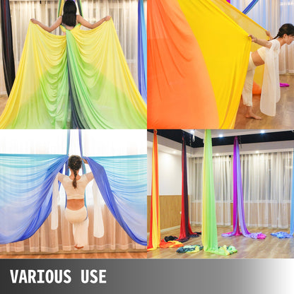 VEVOR Aerial Yoga Hammock Kit,11YD9.2FT Yoga Swing Set,Antigravity Ceiling Hanging