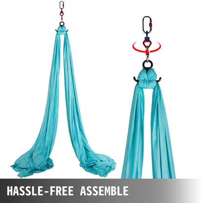 Aerial Silks Yoga Swing Kit - 10m Hammock for Indoor/Outdoor Dance & Fitness