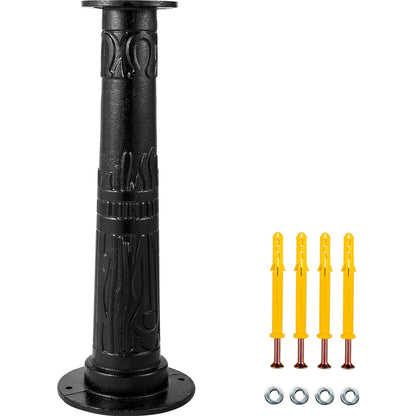 Vintage Black Cast Iron Hand Water Pump Stand for Garden, 0.66m Tall