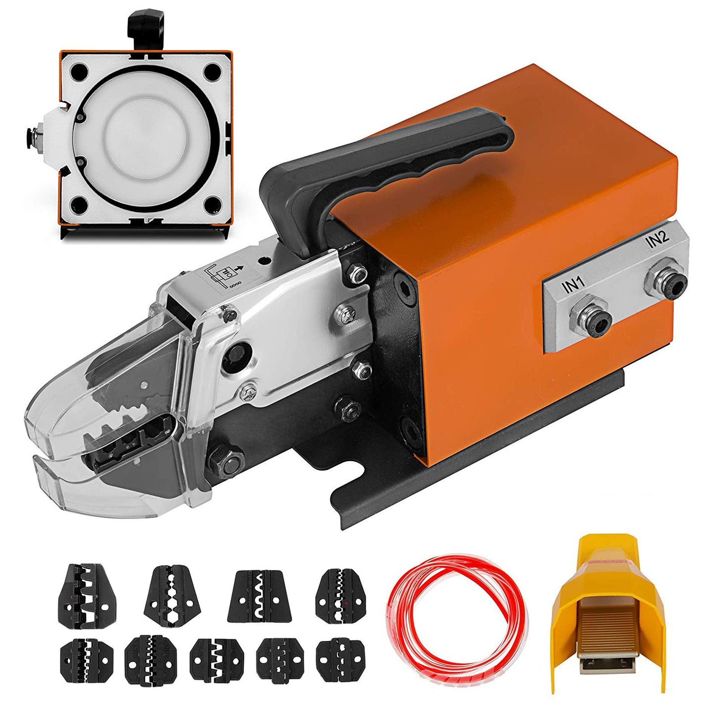 VEVOR Pneumatic Crimping Tool Am-10, Air Powered Wire Terminal Crimping Machine