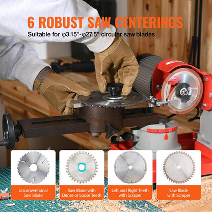 Circular Saw Blade Sharpener Grinder, 370W 3600RPM, 0.13m Grinding Wheel