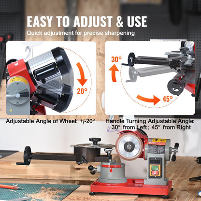 Electric Saw Blade Sharpener Grinder 370W, 3600RPM, Water-Cooled, 0.13m Wheel