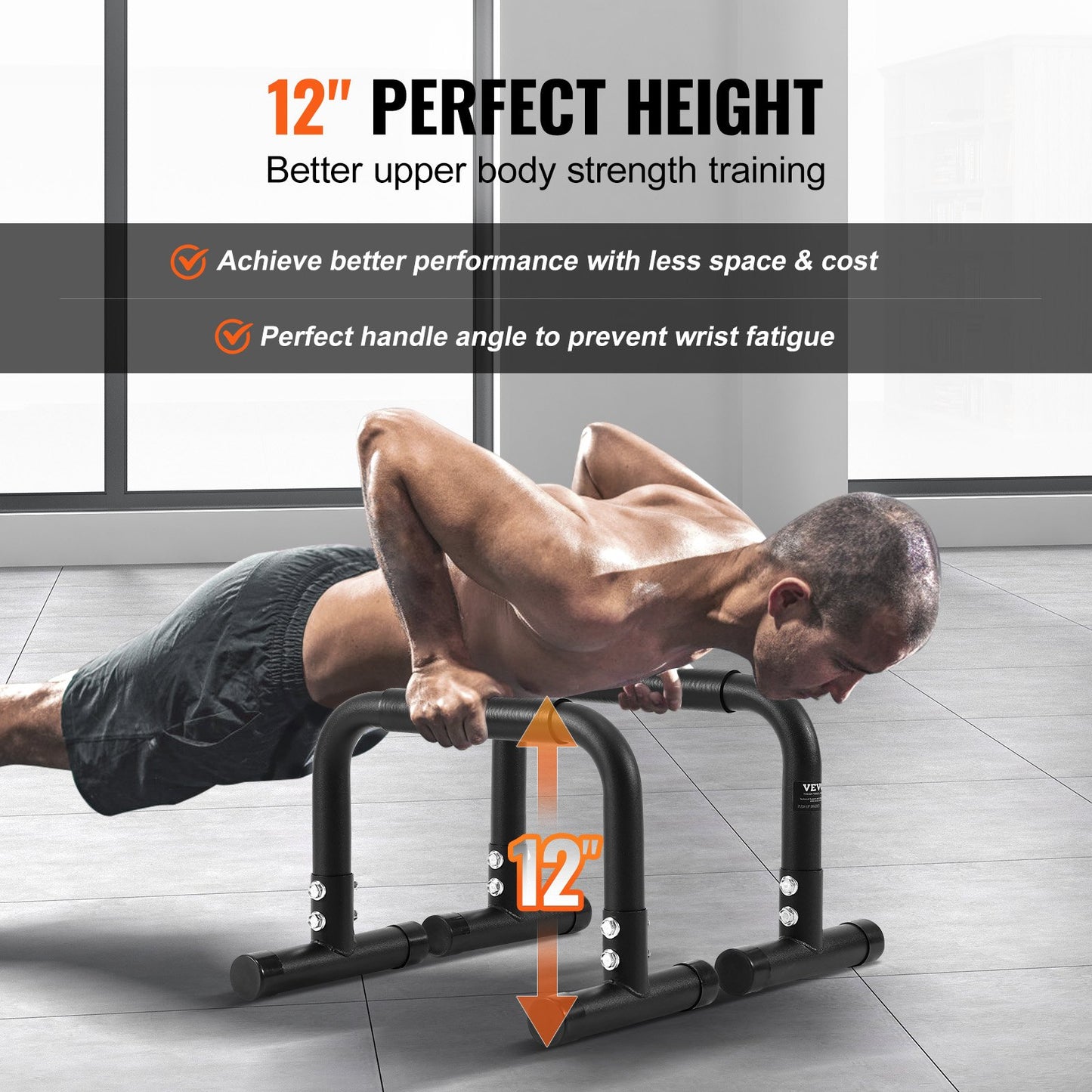 VEVOR Dip Bars, 227 kg Weight Capacity, Heave Duty Dip Stand Station, Fitness Workout