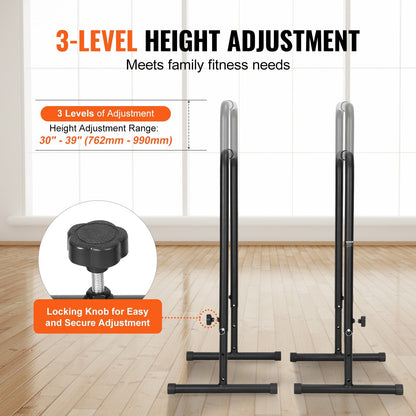 Heavy Duty Adjustable Dip Stand, 200 kg Capacity, for Home Gym Fitness Training