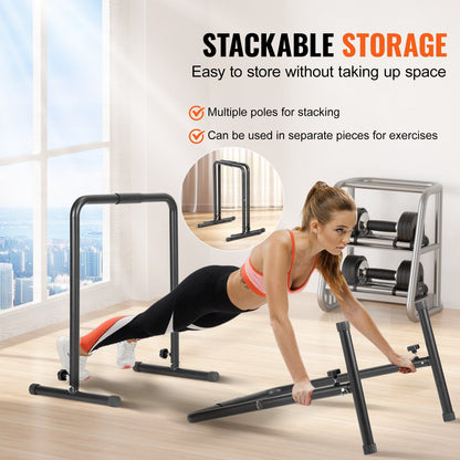 Heavy Duty Adjustable Dip Stand, 200 kg Capacity, for Home Gym Fitness Training