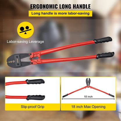762mm Manual Swaging Tool for Aluminum/Copper Sleeves, Insulated Handle, Alloy Steel