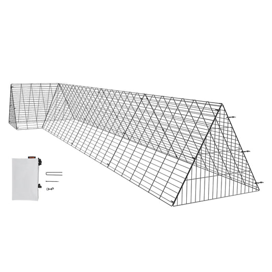 VEVOR Chicken Tunnels, 400x100x61.5 cm(LxWxH) Chicken Tunnels for Yard, Portable