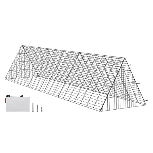 VEVOR Chicken Tunnels, 300 x 71 x 61.5cm (LxWxH) Chicken Tunnels for Yard, Portable