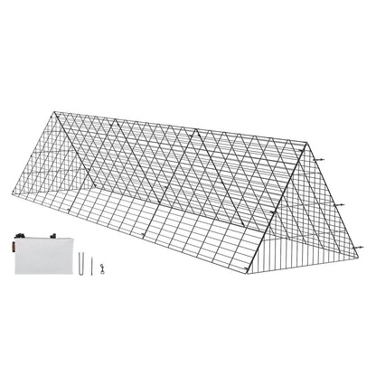 Portable Outdoor Chicken Tunnel Run, 3m x 0.71m x 0.61m, Easy Setup & Durable