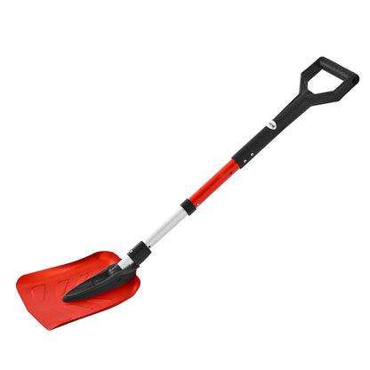 Snow Shovel for Driveway, 22cm Foldable Snow Shovel with D-shaped Handle, , 36-40 in Adjustable, Lightweight Aluminum Alloy Snows Removal Tool, Reduce Back Strains for Garden Car Camping