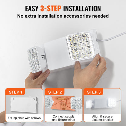 12-Piece Commercial LED Exit Light with Backup Battery, 180-Minute Duration