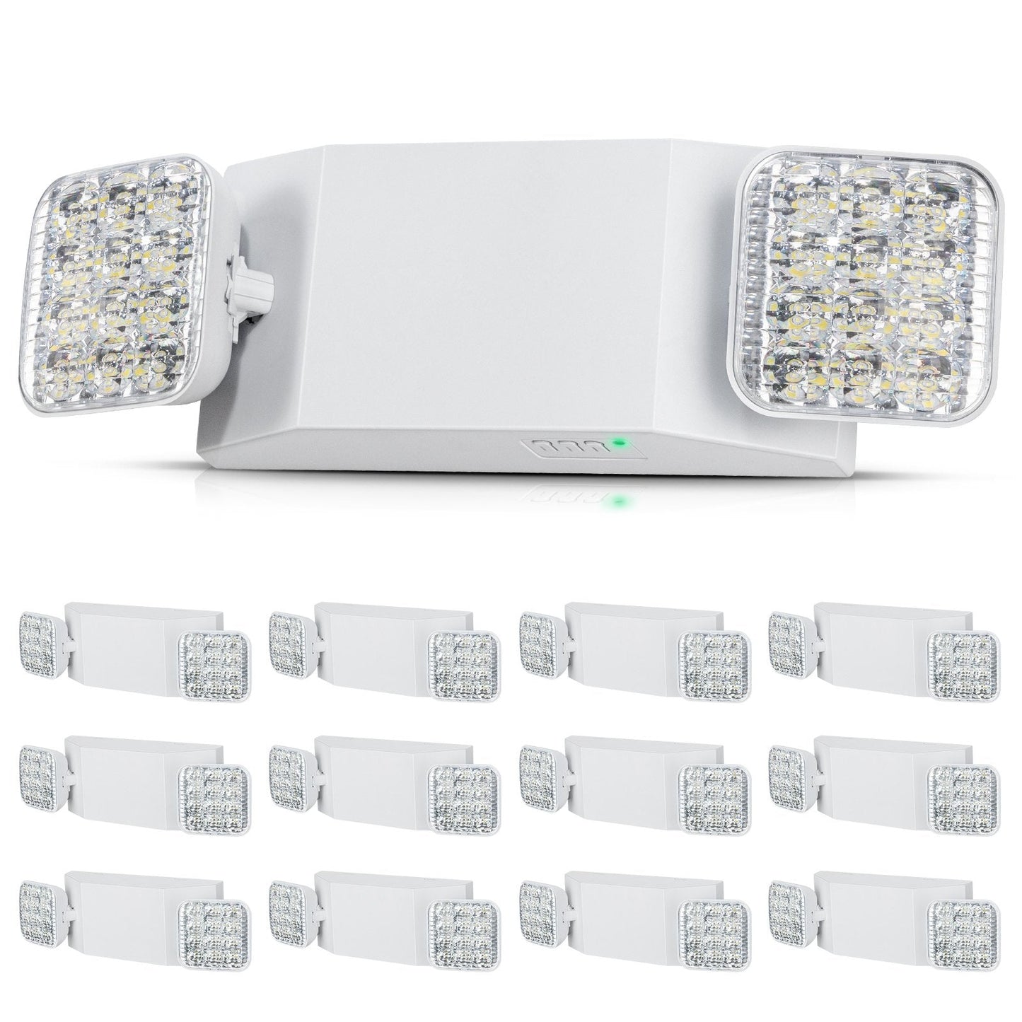 12-Piece Commercial LED Exit Light with Backup Battery, 180-Minute Duration