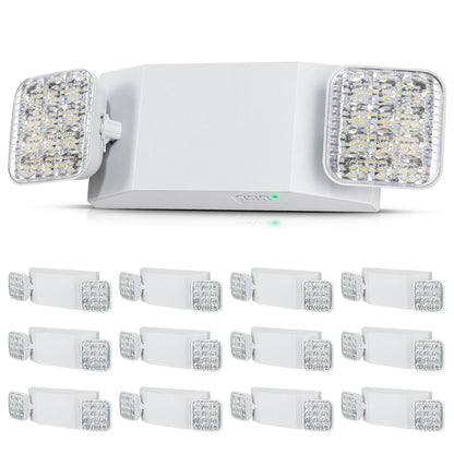 12-Piece Commercial LED Exit Light with Backup Battery, 180-Minute Duration