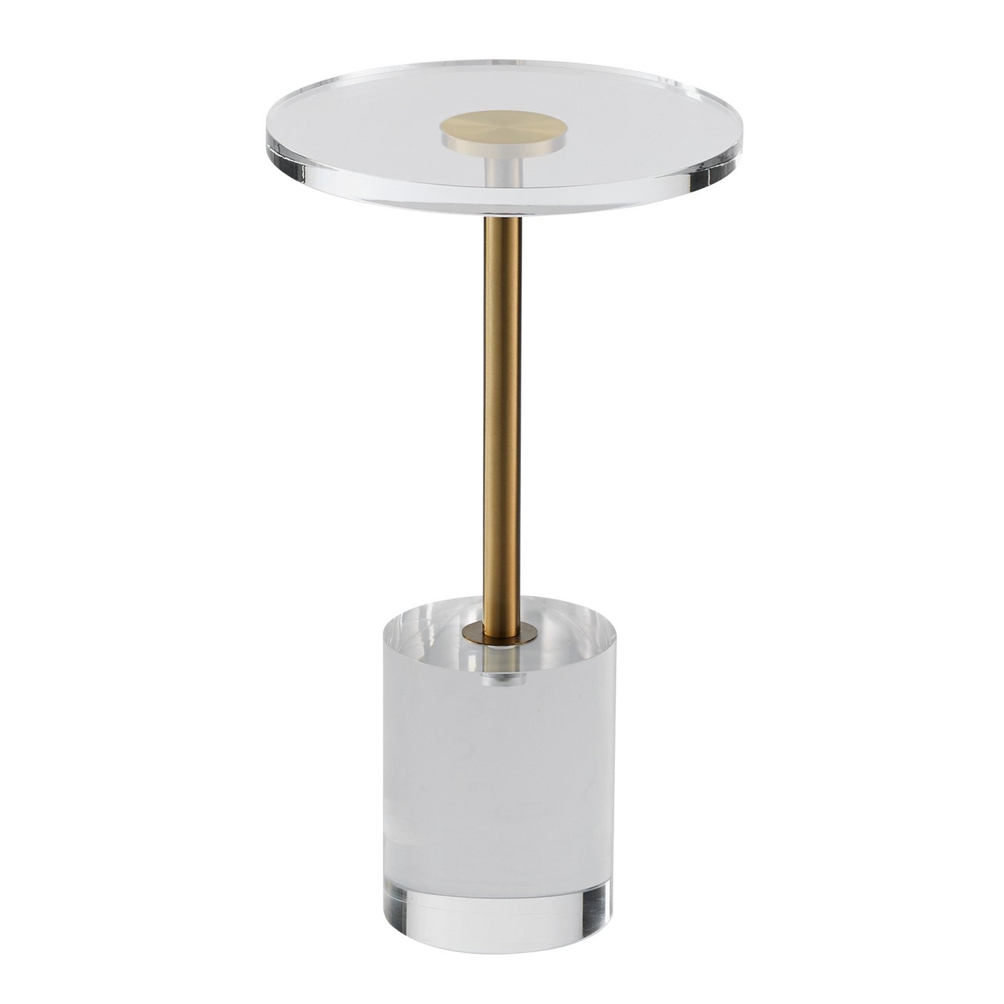 VEVOR Clear Acrylic End Table, Acrylic Side Table with a Solid Base, 11.9 x 11.9