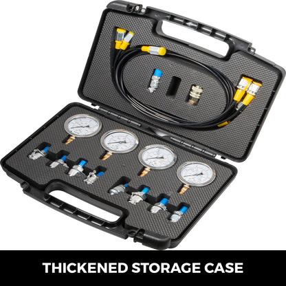 VEVOR Hydraulic Pressure Test Kit 10/25/40/60 Mpa Hydraulic Pressure Gauges with