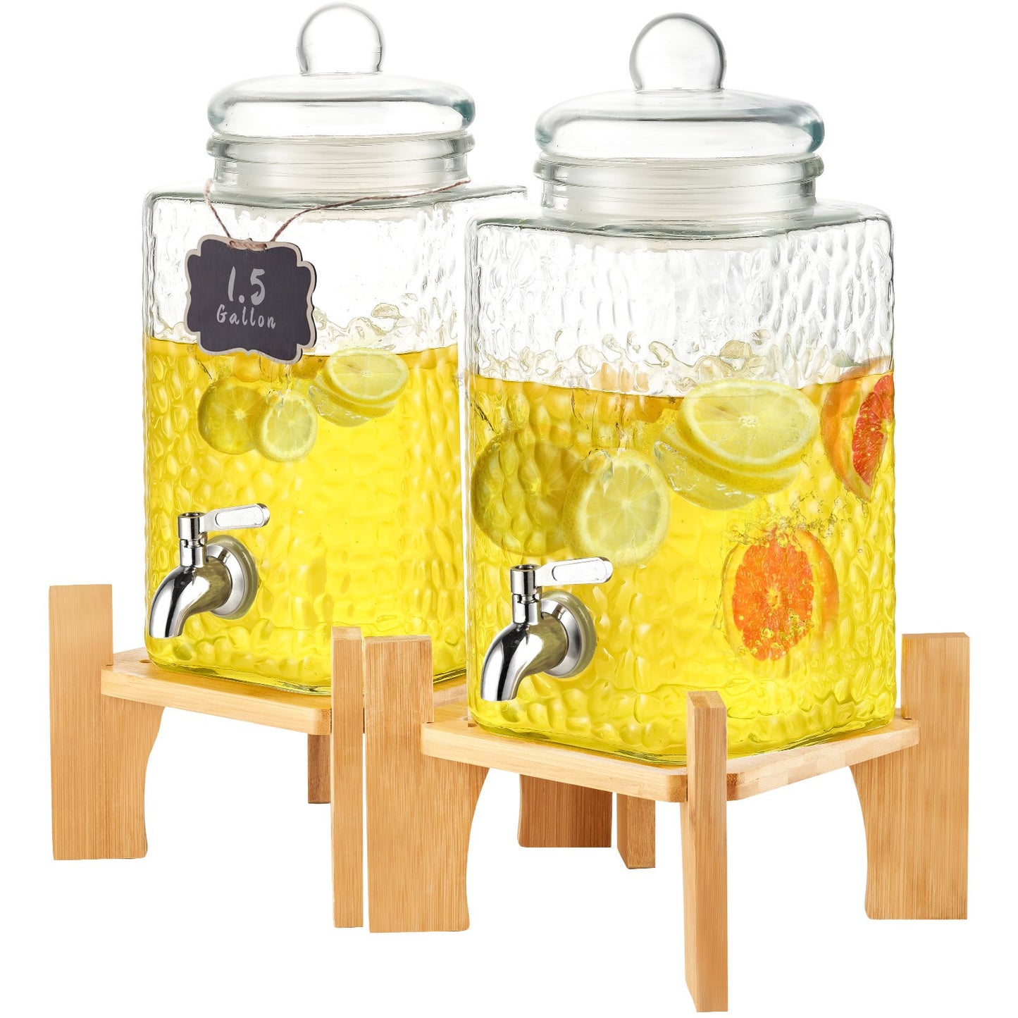 VEVOR Beverage Dispenser, 1.5 Gallon Drink Dispensers for Parties, Glass Juice Dispenser