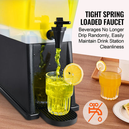 3-Gallon Plastic Drink Dispenser with Stand for Parties and Events, 11L Capacity