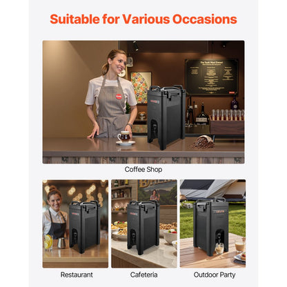VEVOR Insulated Hot and Cold Beverage Dispenser 5Gal/19L Drink Server Pack of 2