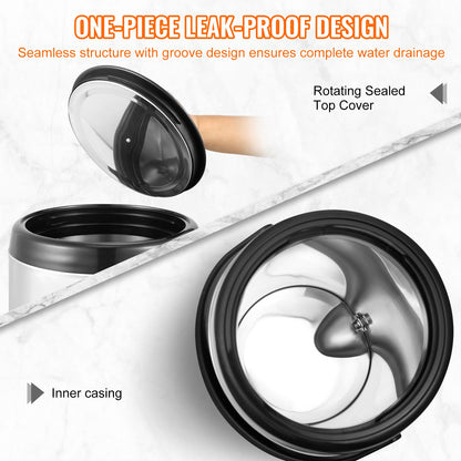 VEVOR Stainless Steel Insulated Beverage Dispenser, 9.2 Liter, Thermal Hot and Cold