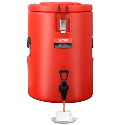 Stainless Steel 17.2L Thermal Beverage Dispenser with Spigot for Hot & Cold Drinks