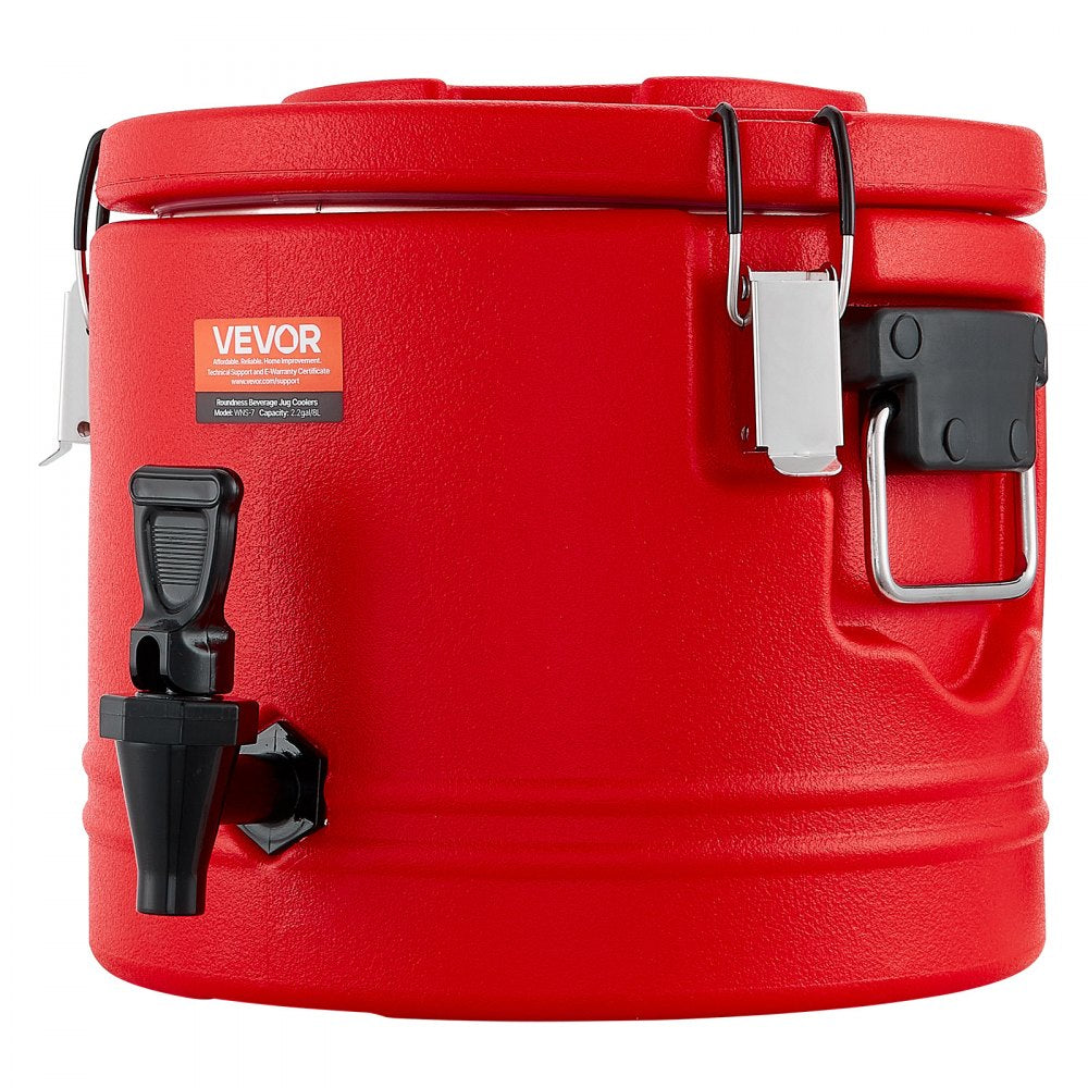 VEVOR Insulated Beverage Dispenser for Hot and Cold Drinks 2.2 Gal/8L Cooler Jug
