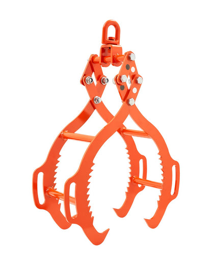 VEVOR 28in Log Lifting Tongs 4 Claw Solid Steel Log Grapple Swivel Log Tools