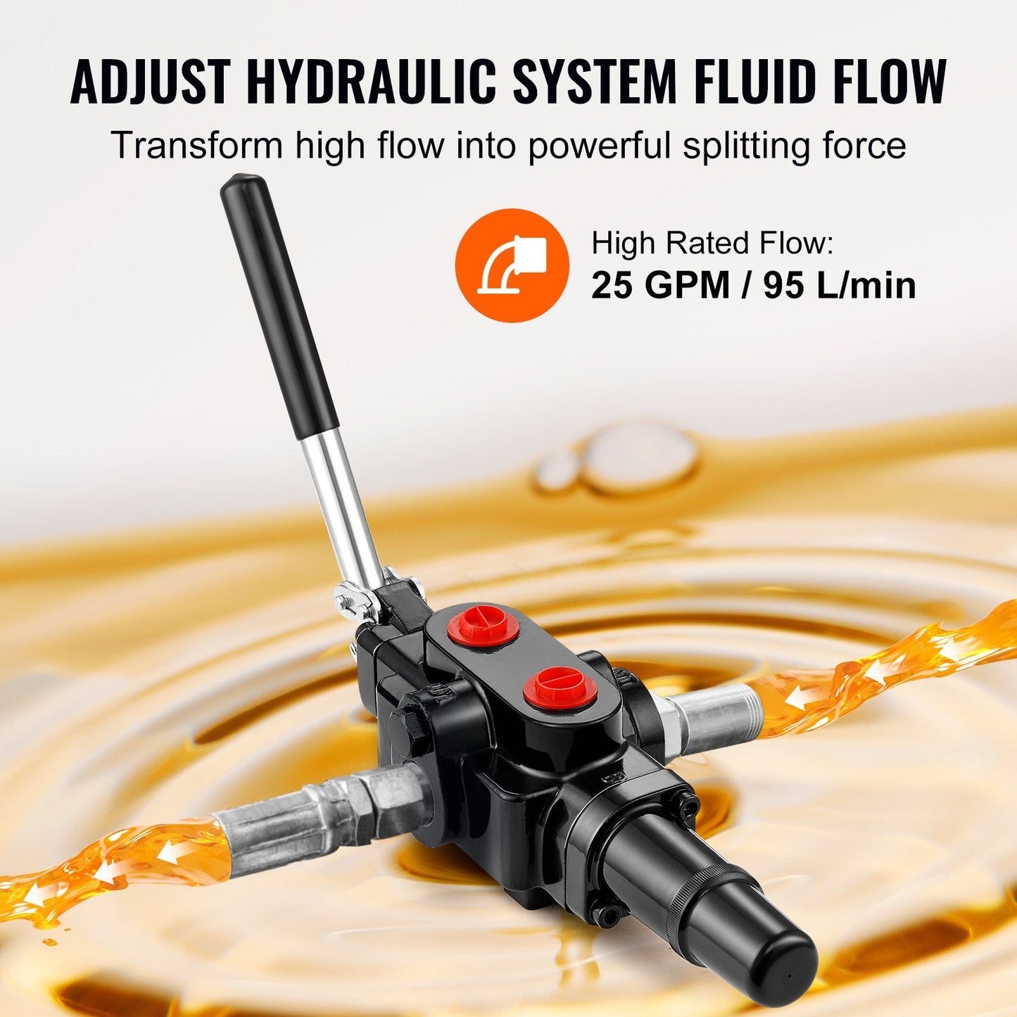 Hydraulic Control Valve 1 Spool 95 L/min, 3626 PSI, 4.3 kg, 0.3m NPT Ports