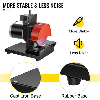 VEVOR Blade Grinder Lawn Mower Blade Grinder, 1.1KW Variable Speed Bench Grinder