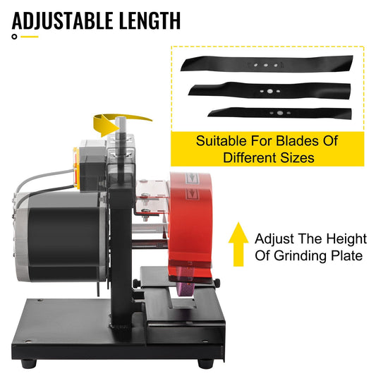1 HP Lawn Mower Blade Grinder, 750W, 1700 RPM, 25 cm Plate, 34 kg Bench Tool