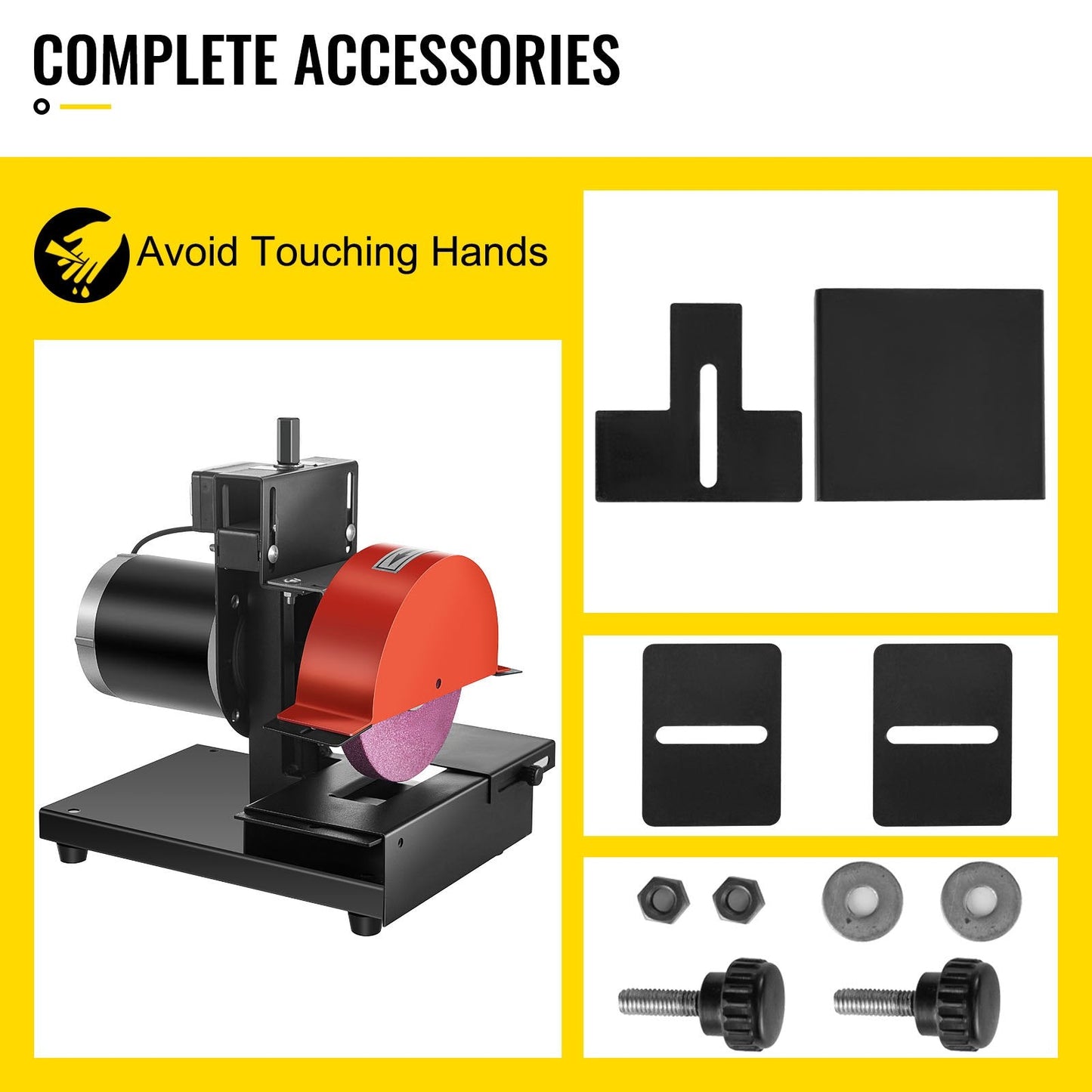 1 HP Lawn Mower Blade Grinder, 750W, 1700 RPM, 25 cm Plate, 34 kg Bench Tool