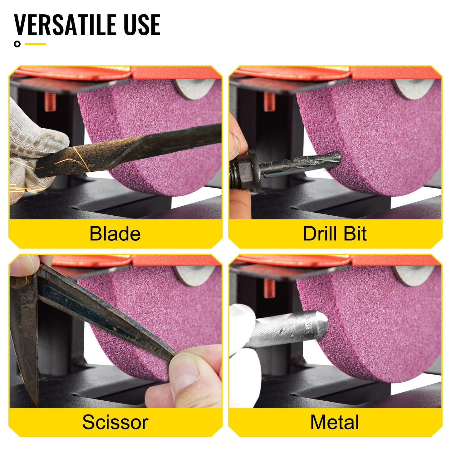 VEVOR Blade Grinder, 1 HP Lawn Mower Blade Grinder, 1700 RPM Variable Speed Bench