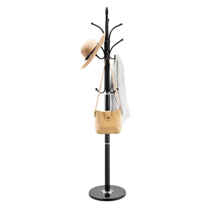 VEVOR Freestanding Coat Rack Coats Tree Stand with Stable Marble Base & 6 Hooks