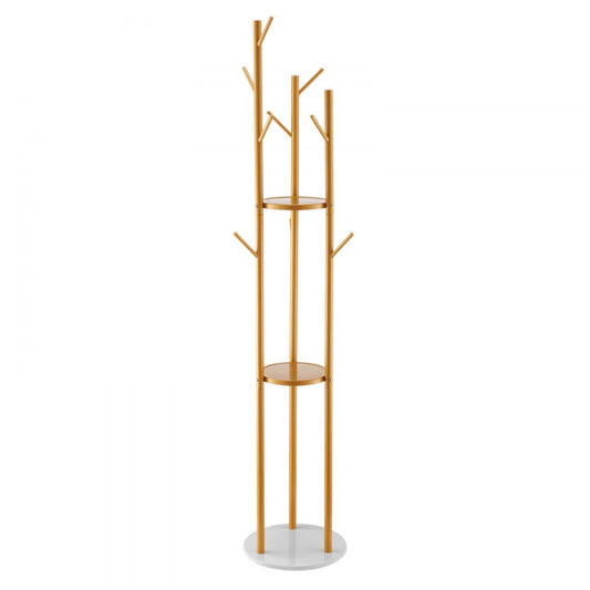 VEVOR Coat Rack Freestanding Coat Rack Stand with Quartz Stone Base & 9 Hooks