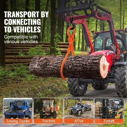 Heavy Duty Log Skidding Tongs, 0.46m Claw, 350kg Capacity, Industrial Strength