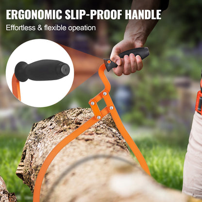 Steel Log Grapple with Non-Slip Grip, 0.5m Claw, 50kg Capacity for Lifting & Dragging
