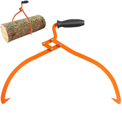 Steel Log Grapple with Non-Slip Grip, 0.5m Claw, 50kg Capacity for Lifting & Dragging