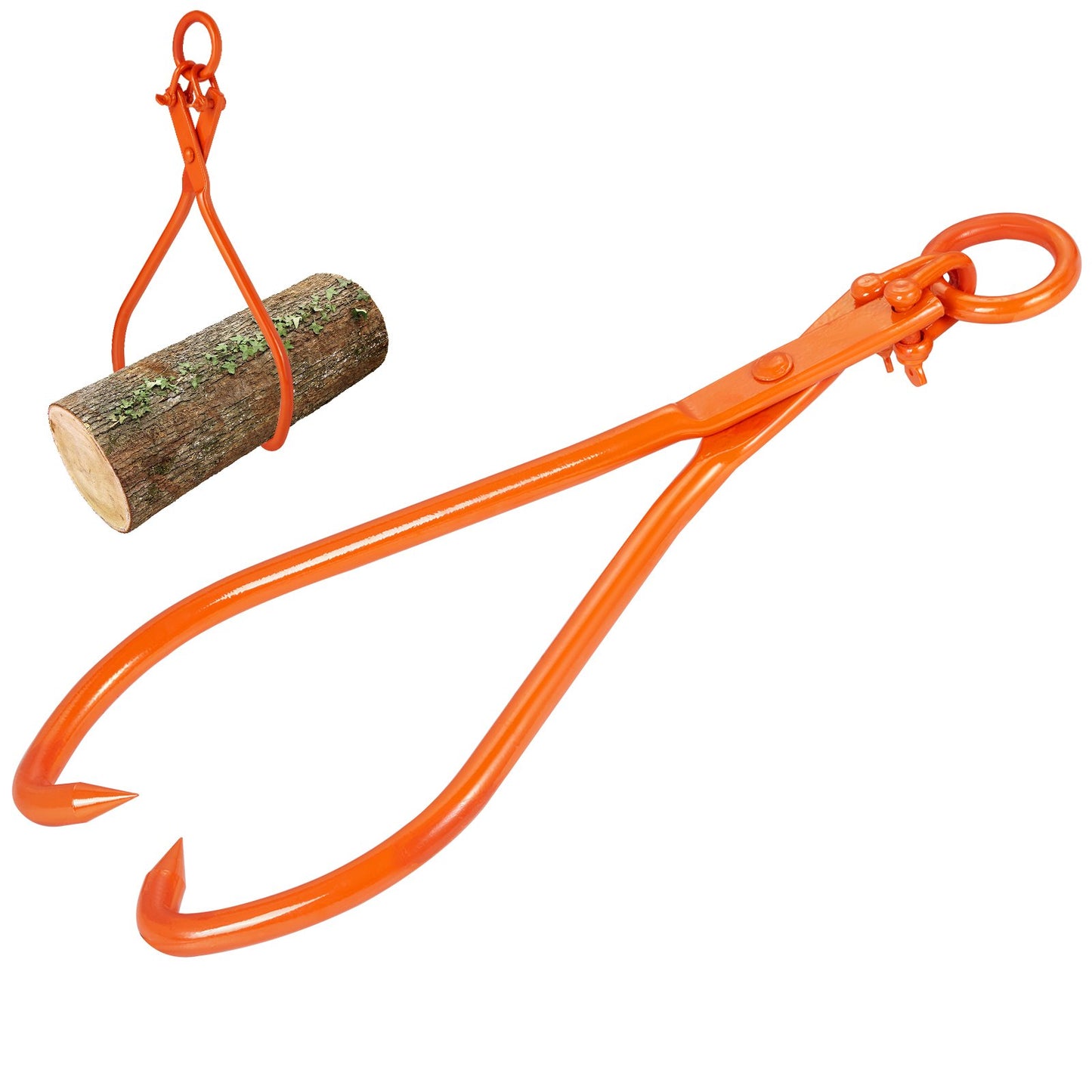 VEVOR Log Skidding Tongs, 81.3cm 2 Claw Log Lifting Tongs, Heavy Duty Steel Lumber