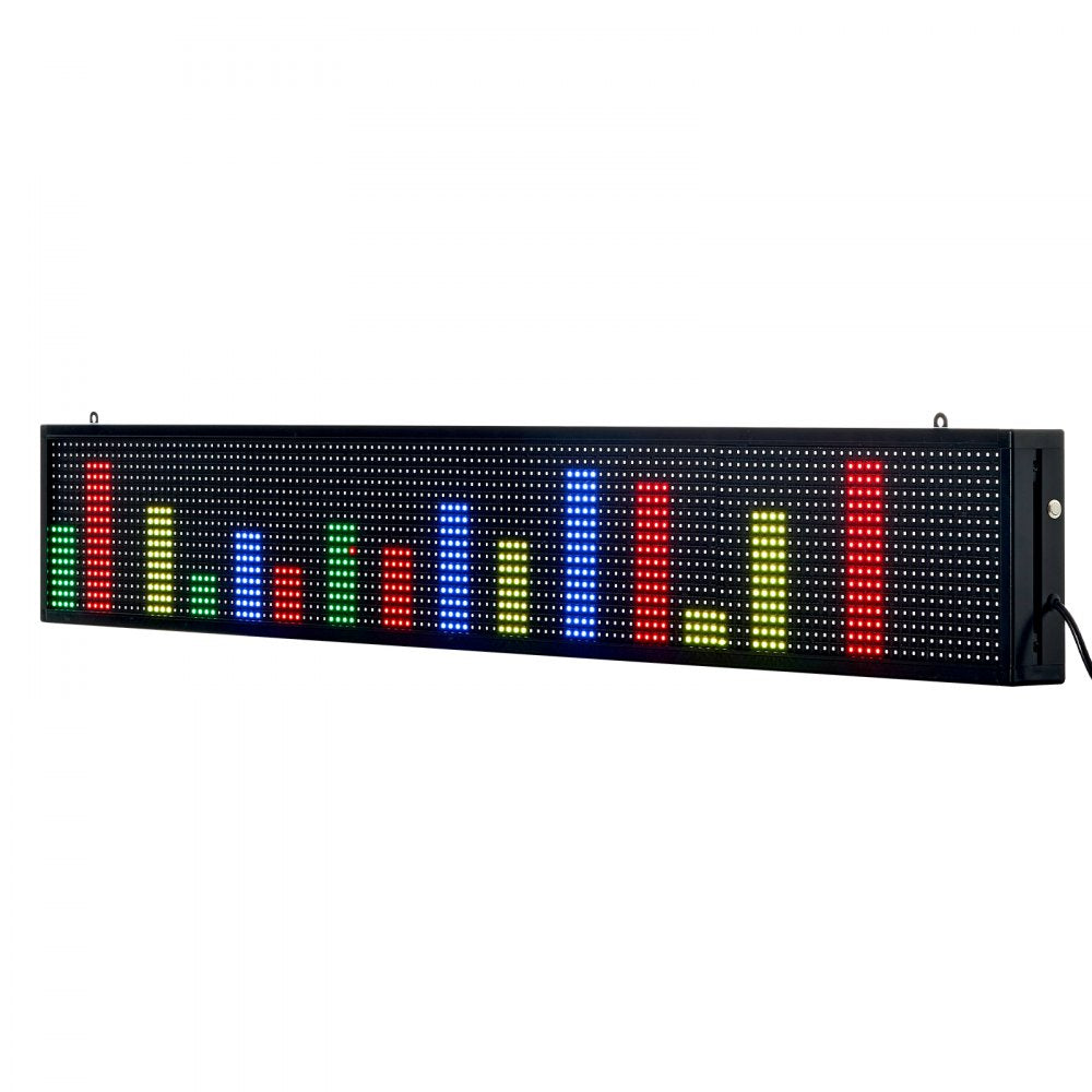 VEVOR 52x8in Programmable LED Sign Digital Scrolling Display Board P10 Fullcolor