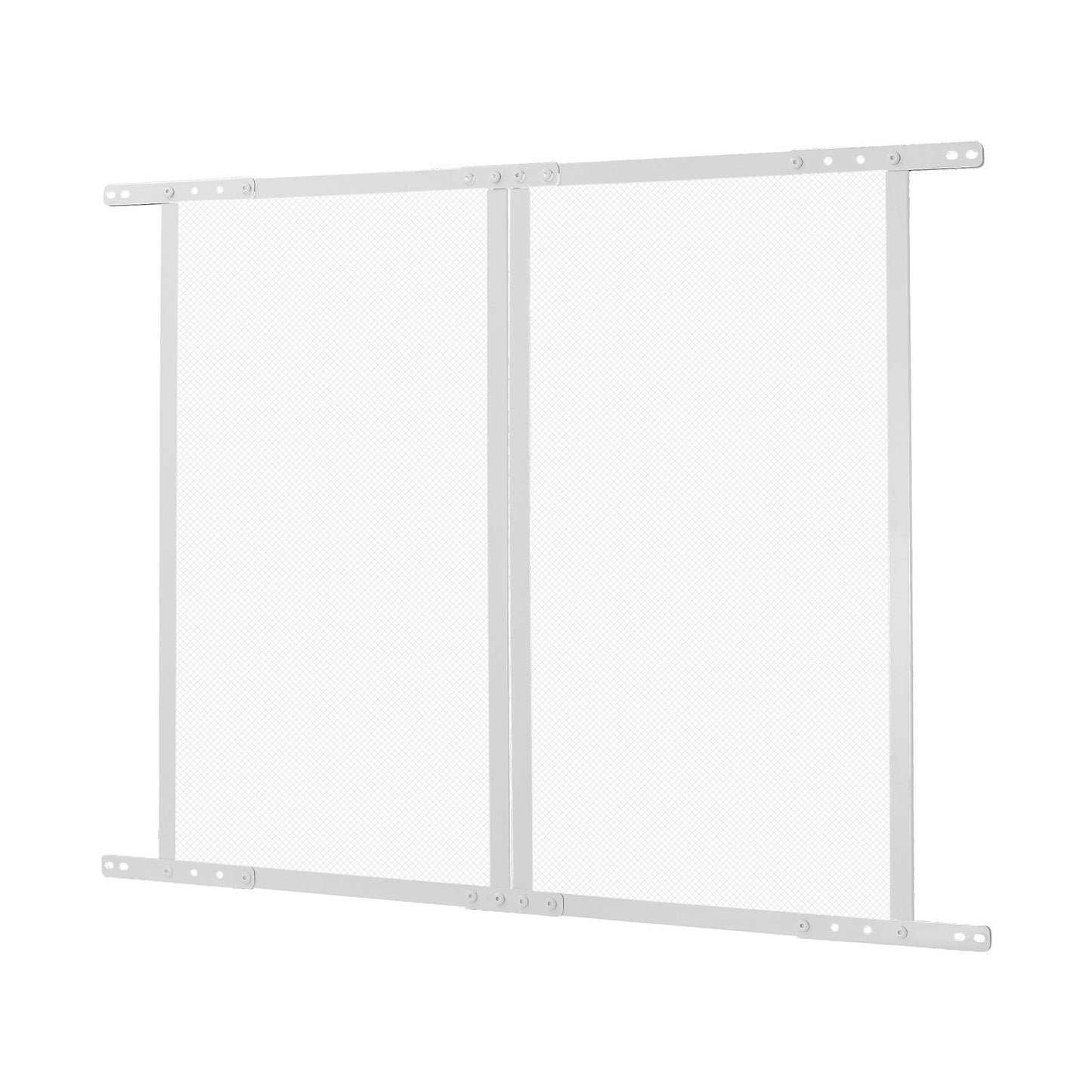 RV Screen Door Protector, 660.4 x 609.6 mm Door Grille, Easy to Install and Disassemble, Reinforced Breathable Protective Mesh, Aluminum Alloy Camper RV Entry Protector for Pet Protection, White